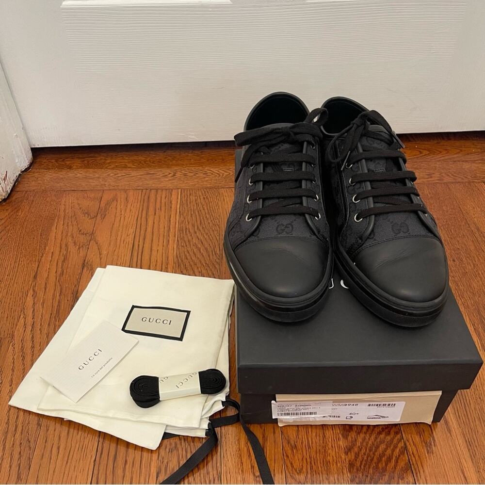 Authentic Gucci Black Miro Soft Sneakers